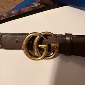 Authentic Gucci Beige Monogram Belt